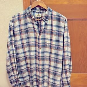 Marine layer plaid button down large